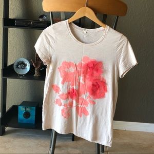 J. Crew Chiffon Floral T-Shirt